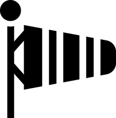 Rounded Filled Wind Sign Icon