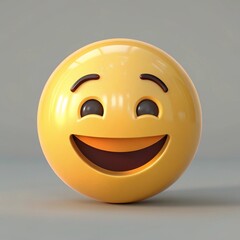 Fototapeta premium 3D illustration smile icon