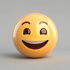 Fototapeta premium 3D illustration smile icon