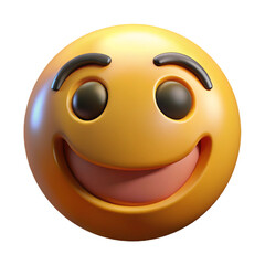 3D illustration smile icon