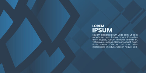 Geometric shapes in dark and light blue create a modern background. Abstract blue background with square shapes and modern design elements