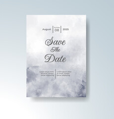 Wedding invitation with abstract watercolor background