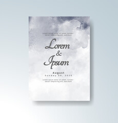Wedding invitation with abstract watercolor background
