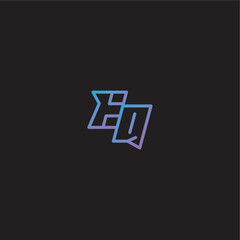 dinamyc line gaming concept EQ amazing esport style monogram logo design letter