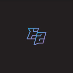 dinamyc line gaming concept EZ amazing esport style monogram logo design letter