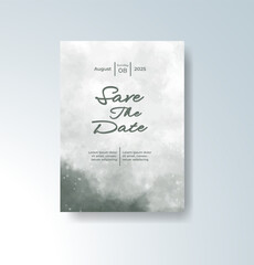 Wedding invitation with abstract watercolor background