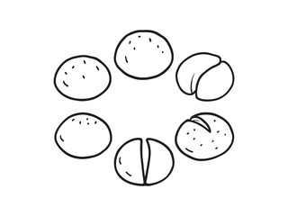 Foldable Patio Umbrella Sketch Design