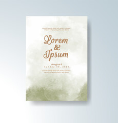 Wedding invitation with abstract watercolor background