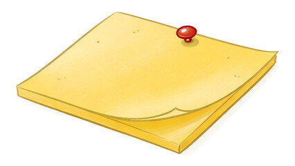 Sticky note isolated on transparent background 