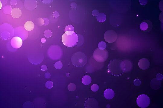 Create Abstract Background with Light Effects, Purple Circles Sparkle on Purple Texture, Decorative Design