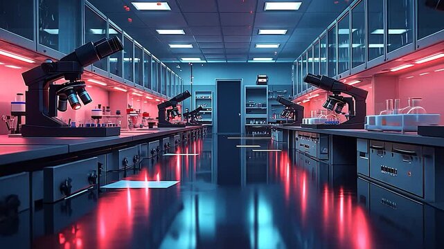 Modern laboratory interior