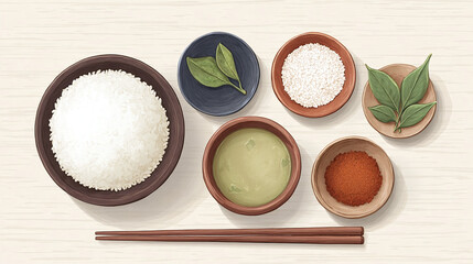 Aromatic Rice Dish with Soup and Spices