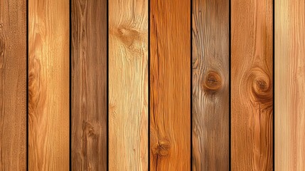 Naklejka premium Warm Brown and Tan Vertical Wood Planks Texture Background