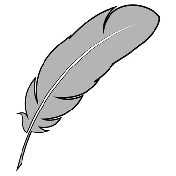 recommend clip art: Feather quill pen icon, Feather icon vector, black feather pen on a white background. Outline, flat and colored style Feather vector. 