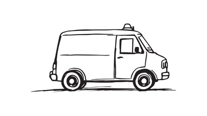 Ambulance line art