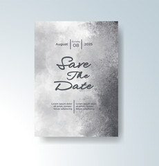Wedding invitation with abstract watercolor background