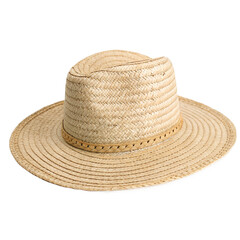 Straw hat isolated on a transparent background