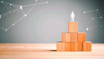 Building success a symbolic representation of growth and achievement in business minimalist office environment