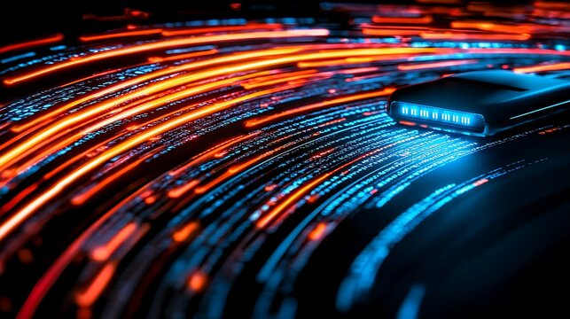 Data flow, futuristic technology