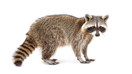 Obraz premium Raccoon portrait on white background