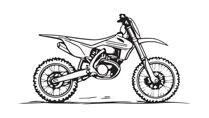 Fototapeta premium Dirt Bike line art