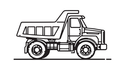 Dump Truck line art