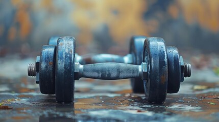 Pair of dumbbells for home workouts and strength training.
