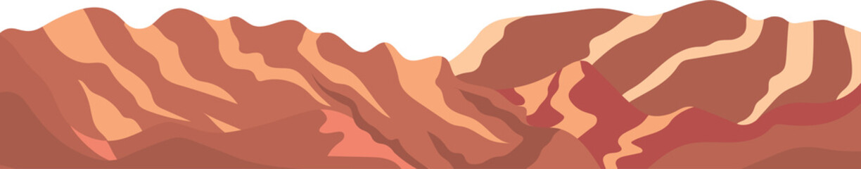 Desert Mountain Landscape Illustration