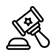 gavel line icon