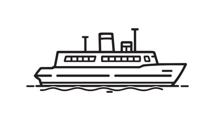 Obraz premium Ferry line art