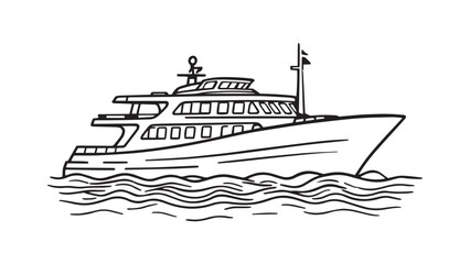 Obraz premium Ferry line art