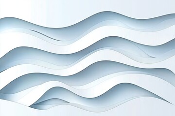 Abstract wavy layers in light blue and white