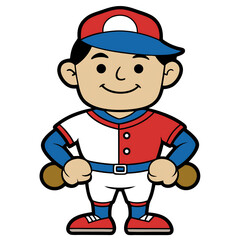 baseball player on white background