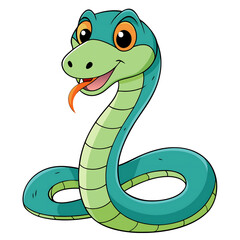 Obraz premium snake on white background