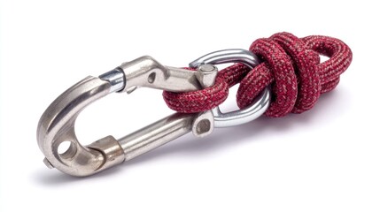 Metal carabiner and climbing rope