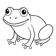 Obraz premium Green Tree Frog illustration white background