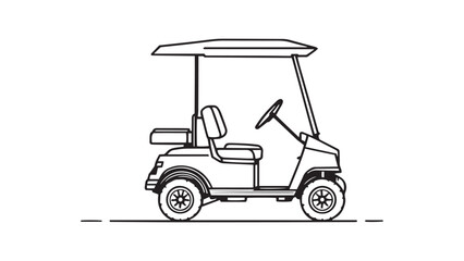 Golf Cart line art