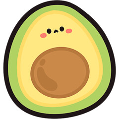 Obraz premium Cute fruits and vegetables Clipart 