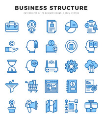 icons set. Business Structure for web. app. vector illustration.