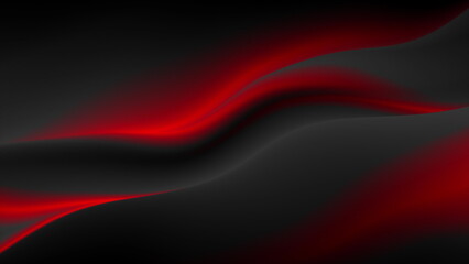Abstract red black smooth blurred waves background