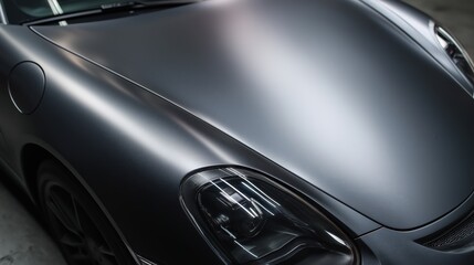 Matte Finish Car with PPF Protection in Studio Setting