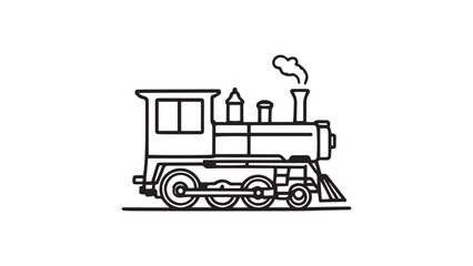 Locomotive line art