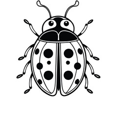 Ladybug illustration white background