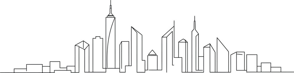 Minimalist City Skyline Vector
