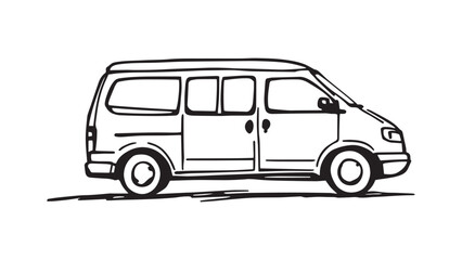 Minivan line art