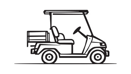 Golf Cart line art