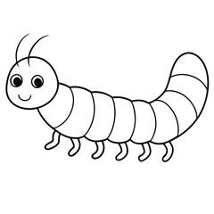 Naklejka premium lnchworm vector illustration white background