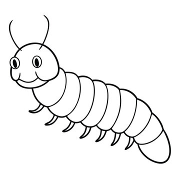 lnchworm vector illustration white background