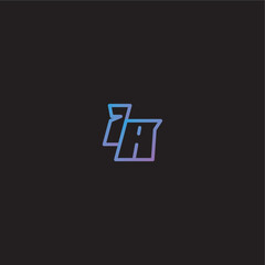 dinamyc line gaming concept monogram logo design letter amazing esport style IA