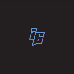dinamyc line gaming concept monogram logo design letter amazing esport style IG